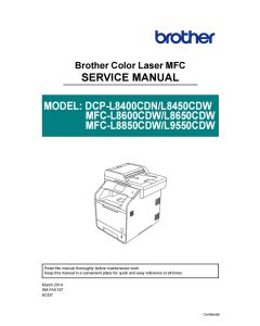 Brother Color-Laser-MFC L8400CDN L8450CDW L8600CDW L8850CDW L9550CDW Service Manual