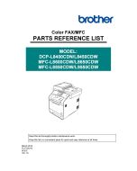 Brother Color-Laser-MFC L8400CDN L8450CDW L8600CDW L8850CDW L9550CDW Parts List