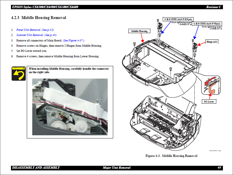 Epson Stylus Cx6300 Cx6400 Cx6500 Cx6600 Service Manual