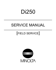 Konica-Minolta MINOLTA Di250 FIELD-SERVICE Service Manual