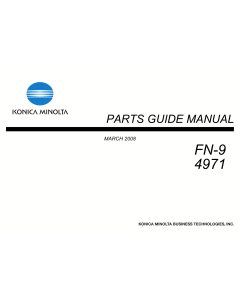 Konica-Minolta Options FN-9 4971 Parts Manual