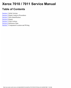 Xerox Printer 7010 7011 Fax Parts List and Service Manual
