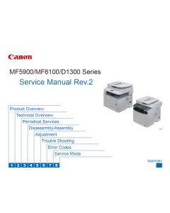 Canon imageCLASS MF-5900 MF-6100 D1300 Service Manual