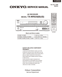 ONKYO AV RECEIVER TX-NR535 Service Manual.