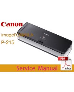 Canon imageFORMULA P-215 Service Manual and Parts List.
