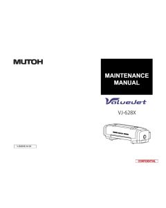 MUTOH ValueJet VJ 628X Service and Parts Manual.