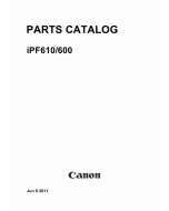 Canon imagePROGRAF iPF-610 600 Parts Catalog Manual