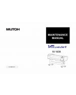 MUTOH ValueJet VJ 1638 MAINTENANCE Service and Parts Manual
