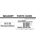 SHARP MX M850 M860 M950 M1100 Parts Manual
