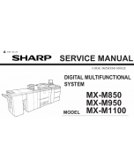 SHARP MX M850 M950 M1100 Service Manual