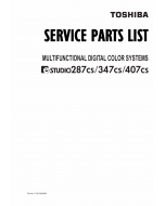 TOSHIBA e-STUDIO 287CS 347CS 407CS Parts List Manual
