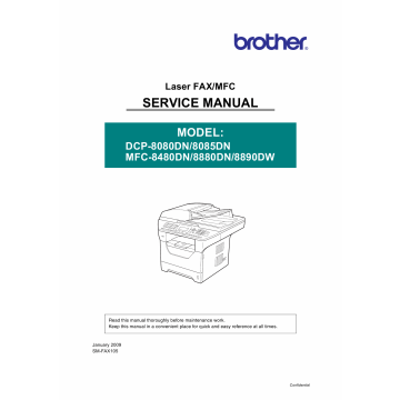 Brother Laser-MFC 8480 8880 8890 DN-DW DCP8080 8085 DN Service Manual