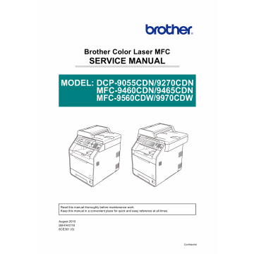 Brother Laser-MFC 9460 9465 9560 9970 CDN DCP9055 9270 CDN Service Manual