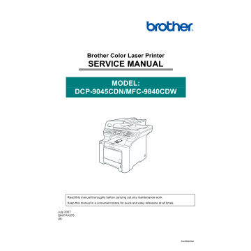 Brother Laser-MFC 9840CDW DCP9045CDN Service Manual