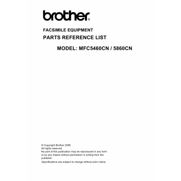 Brother MFC 5460CN 5860CN Parts Reference