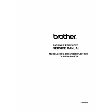 Brother MFC 8460N 8860DN 8870DW DCP8060 8065DN Service Manual