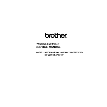 Brother MFC 8500 9660 FAX4100 5750 8360 Service Manual