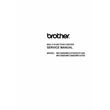 Brother MFC 9700 9760 9860 9800 9880 DCP1400 Parts Reference