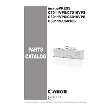 CANON imagePRESS C7011VPS C7010VPS C6011VPS C6010VPS C6011S C6010S Parts Manual PDF download