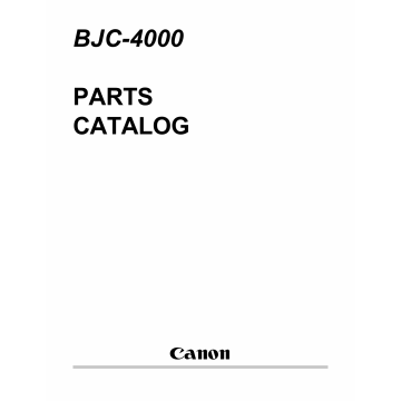 Canon BubbleJet BJC-4000 Parts Catalog Manual