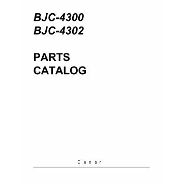 Canon BubbleJet BJC-4300 4302 Parts Catalog Manual