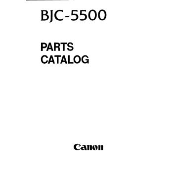 Canon BubbleJet BJC-5500 Parts Catalog Manual