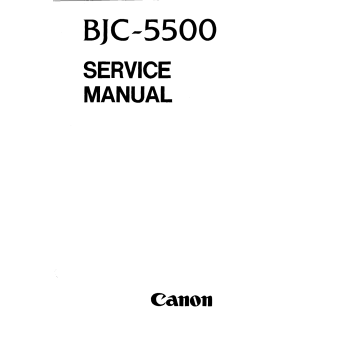 Canon BubbleJet BJC-5500 Service Manual