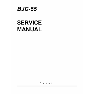 Canon BubbleJet BJC-55 Service Manual
