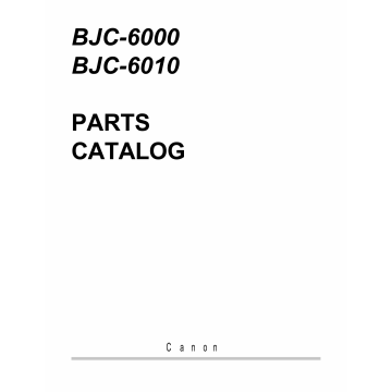 Canon BubbleJet BJC-6000 6010 Parts Catalog Manual