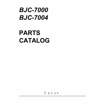 Canon BubbleJet BJC-7000 Parts Catalog Manual