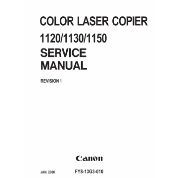 Canon ColorLaserCopier CLC-1120 1130 1150 Parts and Service Manual