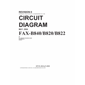 Canon FAX B820 B822 B840 Circuit Diagram