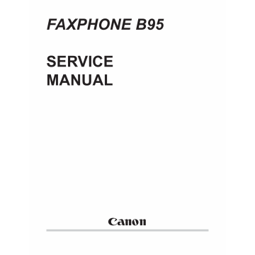 Canon FAX FP-B95 Parts and Service Manual