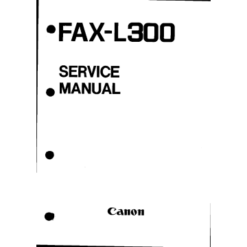 Canon FAX L300 Parts and Service Manual