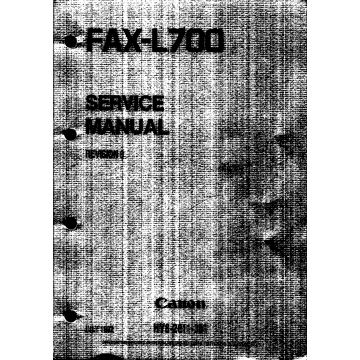 Canon FAX L700 Parts and Service Manual