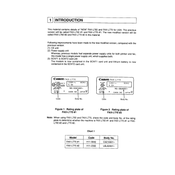 Canon FAX L760 L770 Parts and Service Manual