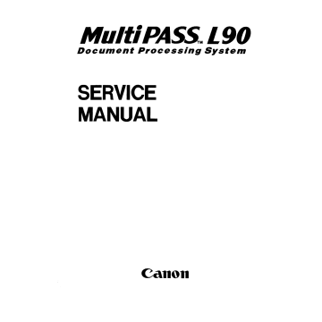Canon FAX MultiPass-L90 Parts and Service Manual