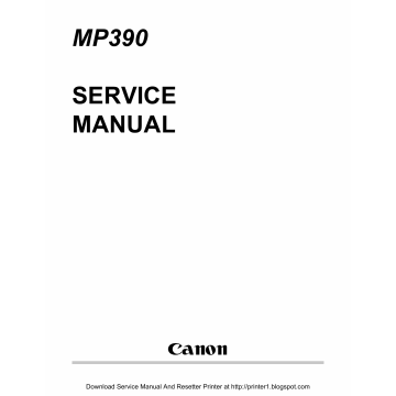 Canon MultiPASS MP-390 Service Manual