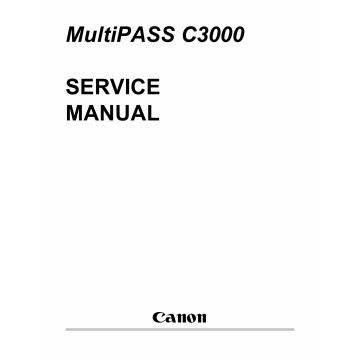 Canon MultiPASS MP-C3000 Service Manual