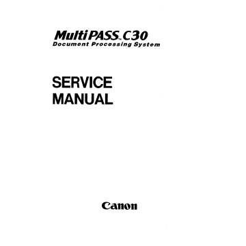 Canon MultiPASS MP-C30 Service Manual