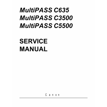 Canon MultiPASS MP-C635 C3500 C5500 Service Manual