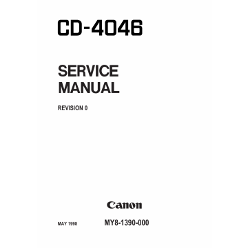 Canon Options CD-4046 Document-Scanner Parts and Service Manual