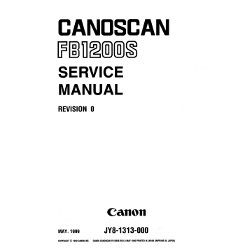 Canon Options CS-FB1200S CanoScan FB1200S Parts and Service Manual