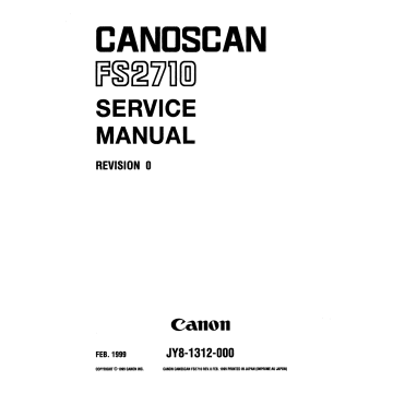 Canon Options CS-FS2710 CanoScan FS2710 Parts and Service Manual