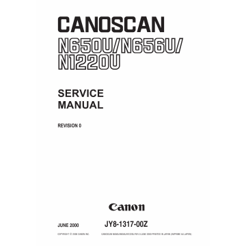 Canon Options CS-N650U CanoScan N650U N656U N1220U Parts and Service Manual