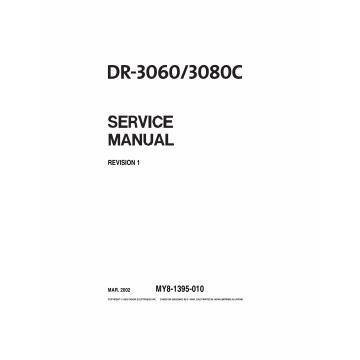 Canon Options DR-3060 3080C Document-Scanner Service Manual
