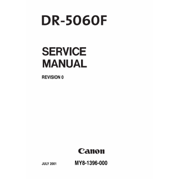 Canon Options DR-5060F Document-Scanner Parts and Service Manual