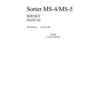 Canon Options MS-4 MS-5 Parts and Service Manual