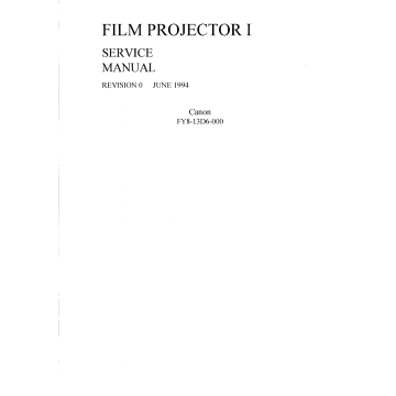 Canon Options Projector-I Film- Service Manual