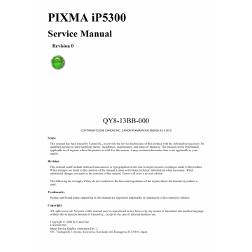 Canon PIXMA iP5300 Service Manual